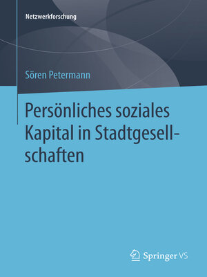 cover image of Persönliches soziales Kapital in Stadtgesellschaften